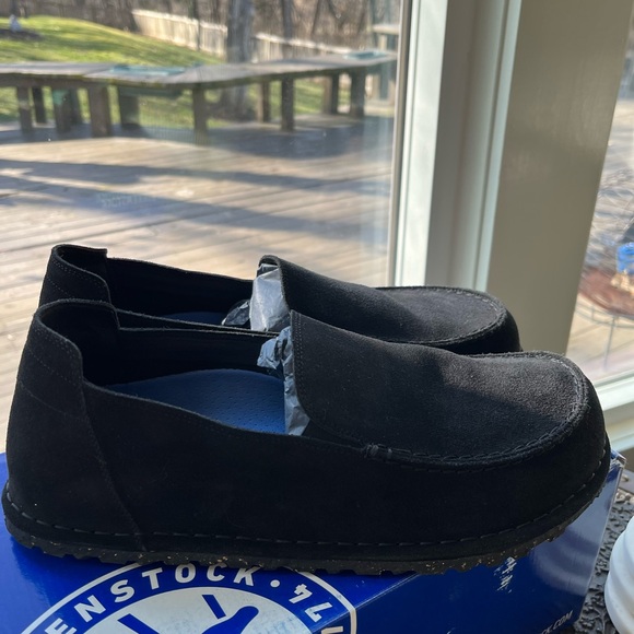 NEW BIRKENSTOCK UTTI SUEDE SLIP ON SHOES IN BLACK 45 12 main image 12